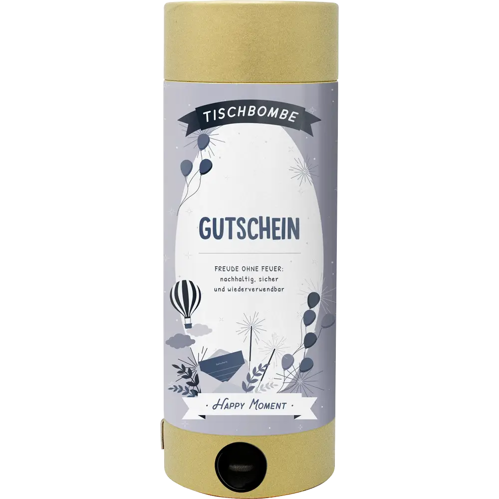 Nachhaltige Tischbombe Gutschein von Happy Moment by Artoz