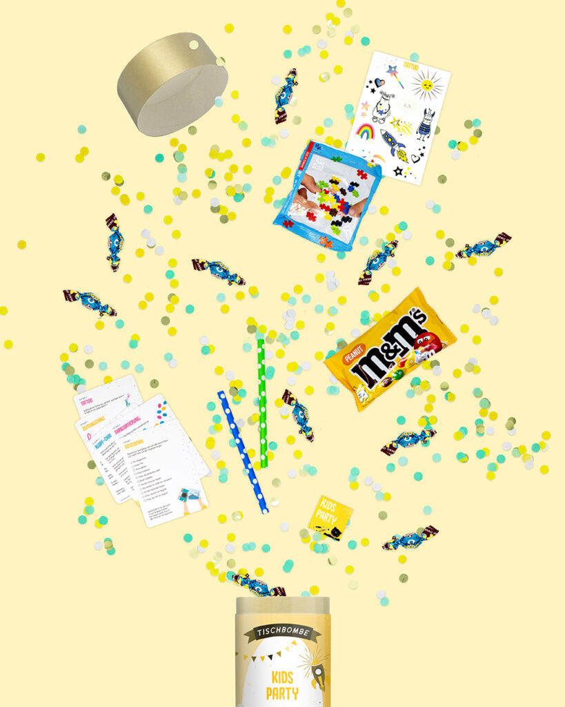 Nachhaltige Tischbombe Kids Party von Happy Moment by Artoz
