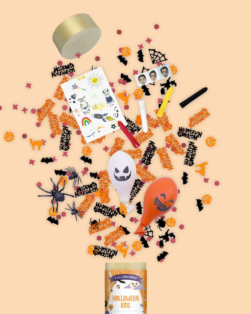 Nachhaltige Tischbombe Halloween Kids von Happy Moment by Artoz - inhalt